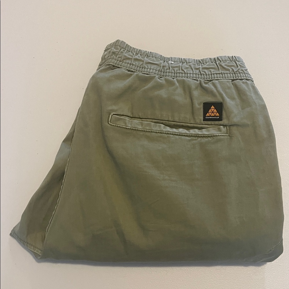 Zara Elastic Waist Jogger Pant Green Size Large